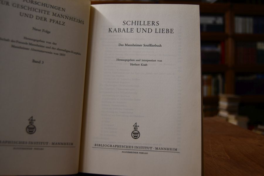 Schillers Kabale und Liebe. Das Mannheimer Soufflierbuch.
