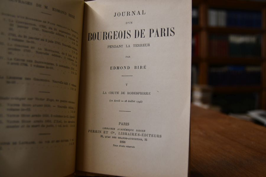 Journal d`un Bourgeois de Paris pedant la Terreur. 5 Bde. (komplett).