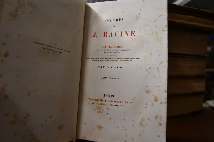 Oeuvres de J. Racine. 9 Bde. (komplett). In Band 9 sind die Noten und das Album zusammengebunden.