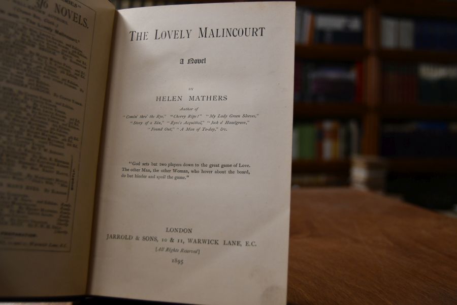 The lovely Malincourt. A Novel.