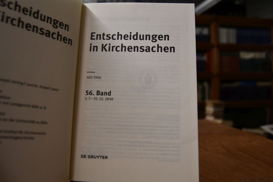 Entscheidungen in Kirchensachen seit 1946. 56. Band, 1.7.-31.12.2010.