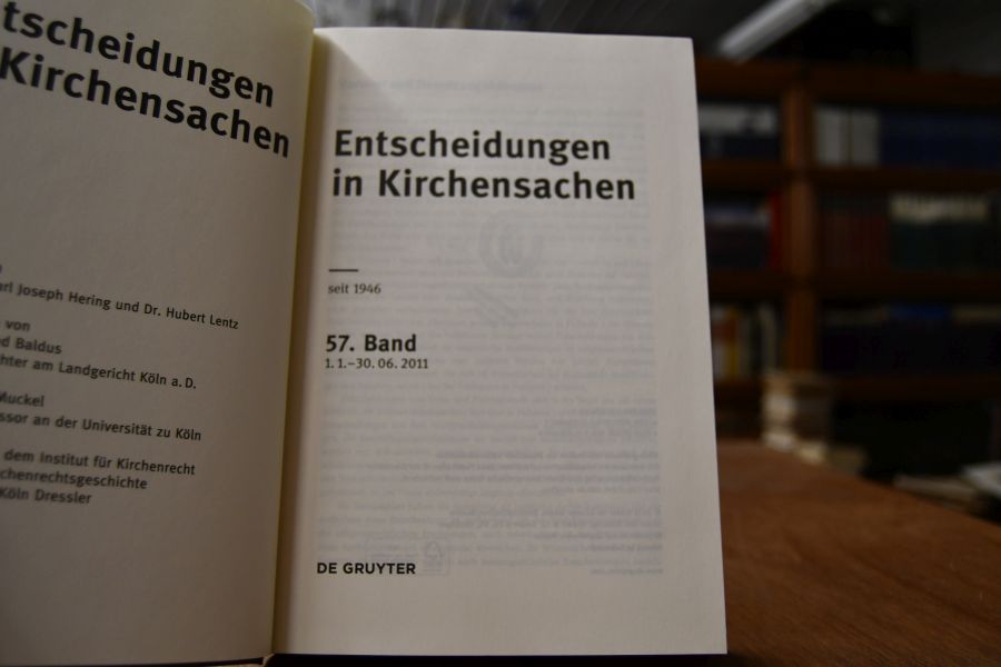 Entscheidungen in Kirchensachen seit 1946. 57. Band, 1.1.-30.06.2011.