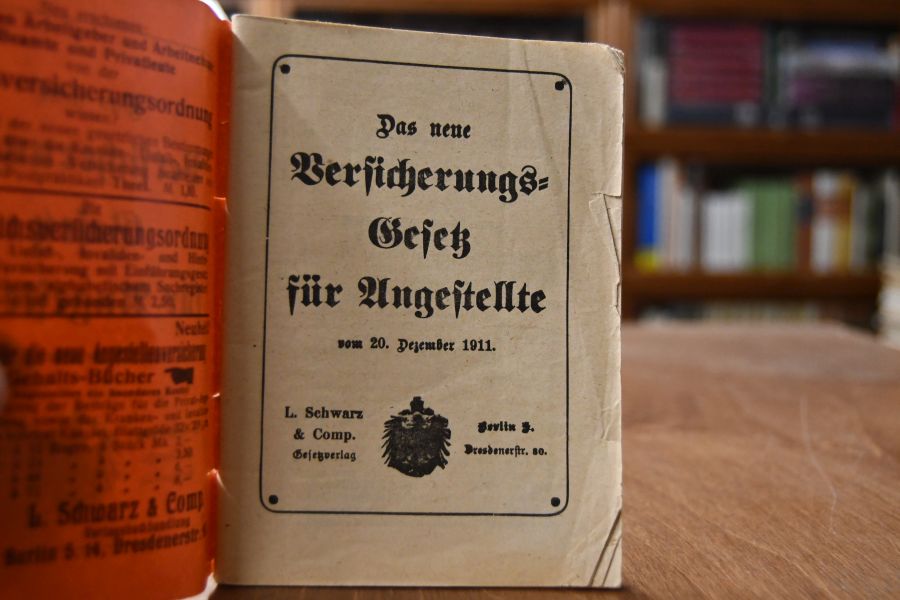 Das neue Versicherungsgesetz für Angestellte vom 20. Dezember 1911.
