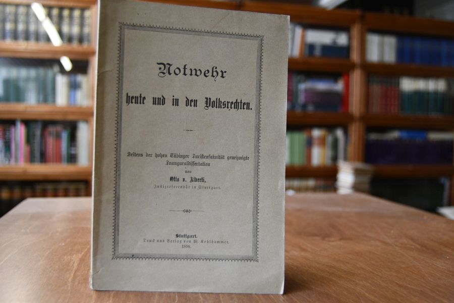 Notwehr heute und in den Volksrechten.