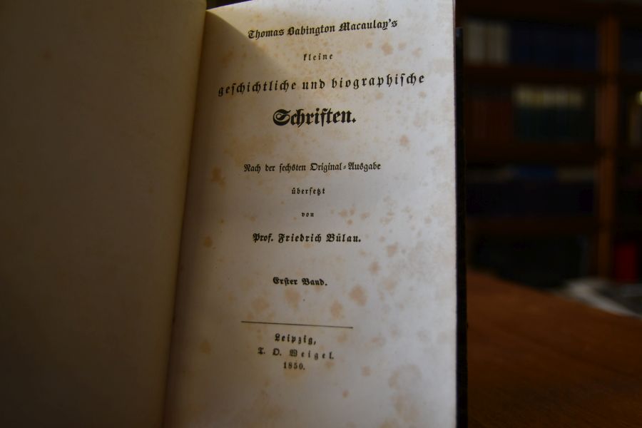 Thomas Babington Macauly`s kleine geschichtliche und biographische Schriften. Bde. 1-4 (von 5).