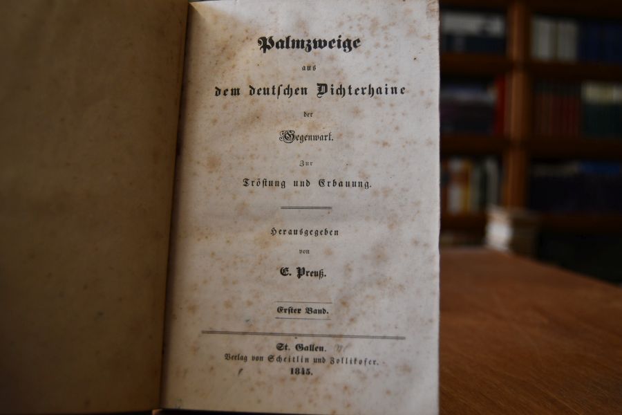Palmzweige aus dem deutschen Dichterhaine der Gegenwart. Zur Tröstung und Erbauung. 2 Bde. in einem Bd. (komplett)