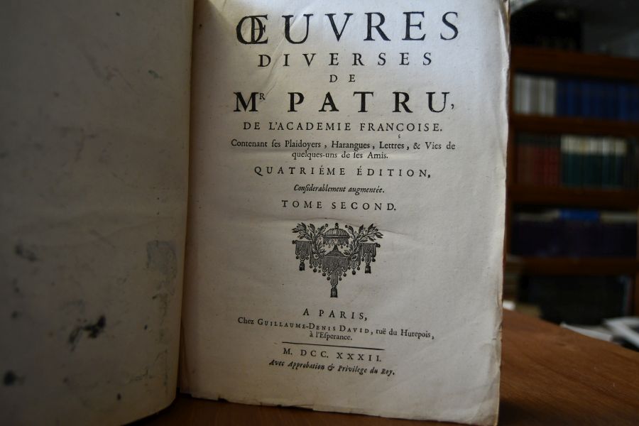 Oeuvres diverses de Mr Patru, de l`Academie Francoise. Tome Second (apart).