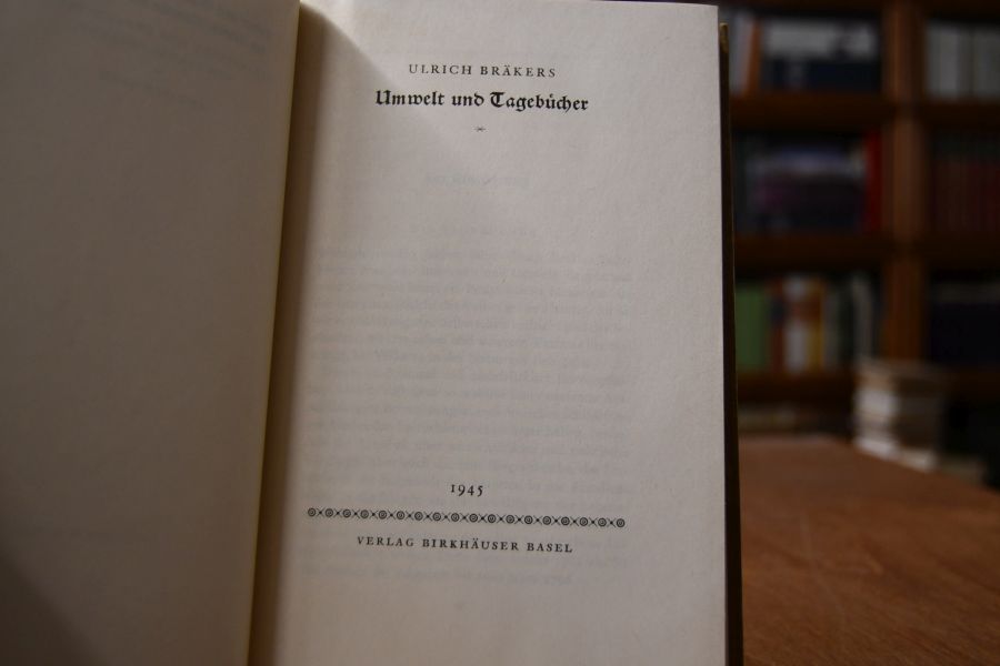 Leben und Schriften Ulrich Bräkers, des Armen Mannes im Tockenburg. Bde. 1 und 2 (von 3) apart.