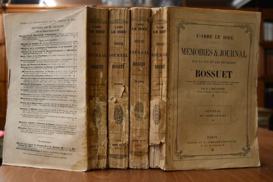 L` Abbe le Dieu. Memoires & Journal sur la vie et les ouvrages de Bossuet. 4 Bde. (komplett).