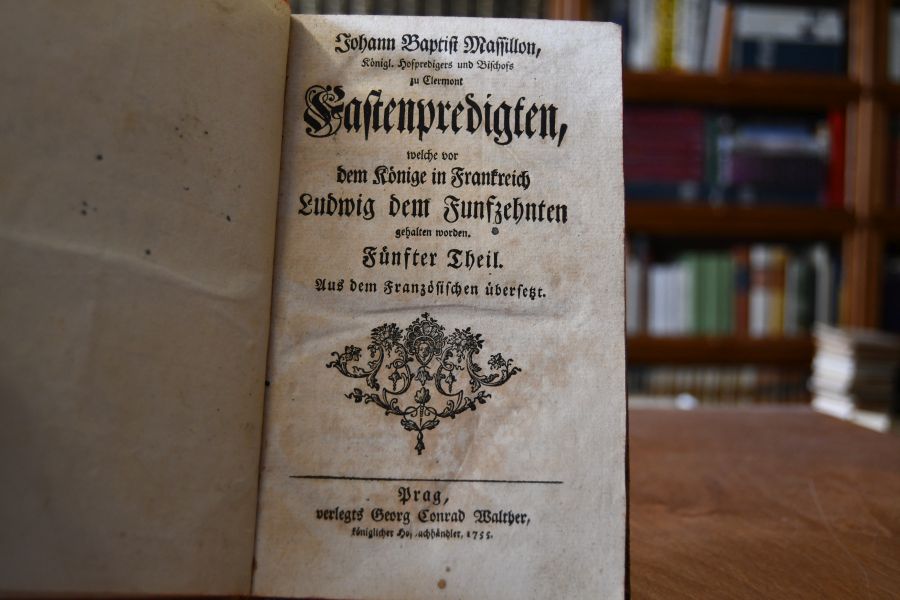 Fastenpredigten (6. Teil Festpredigten), welche vor dem Könige in Frankreich Ludwig dem Funfzehnten gehalten worden. 5. + 6. Theil in einem Bd. (apart).