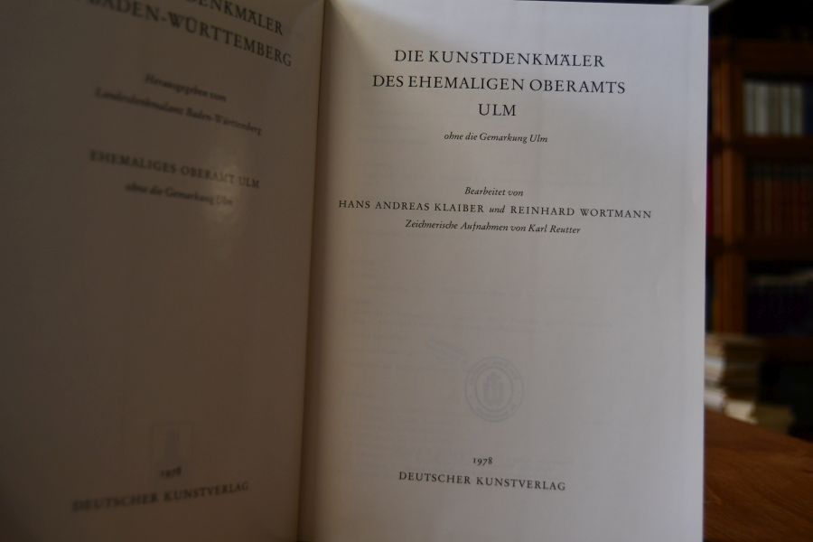Die Kunstdenkmäler des ehemaligen Oberamts Ulm ohne die Gemarkung Ulm.