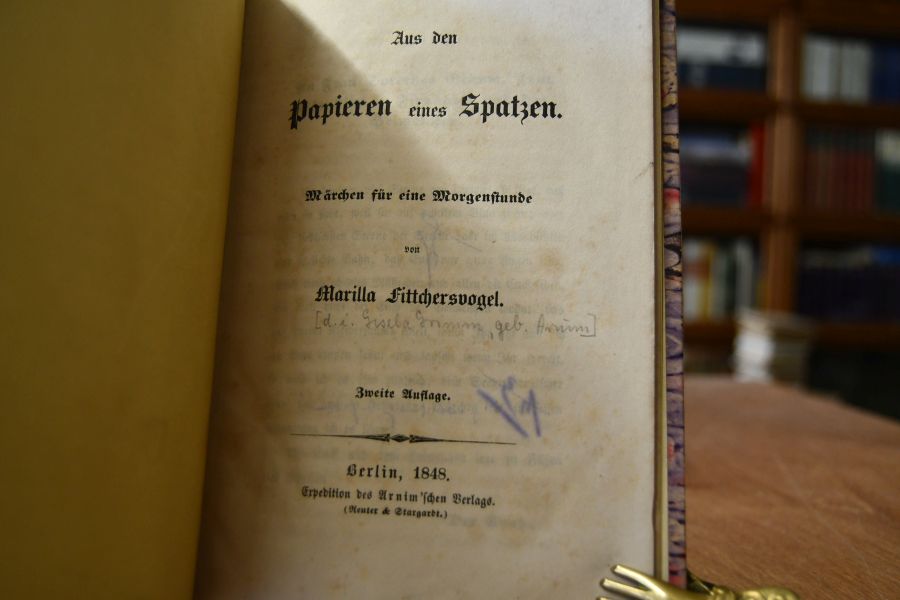 Aus den Papieren eines Spatzen. Märchen für eine Morgenstunde.