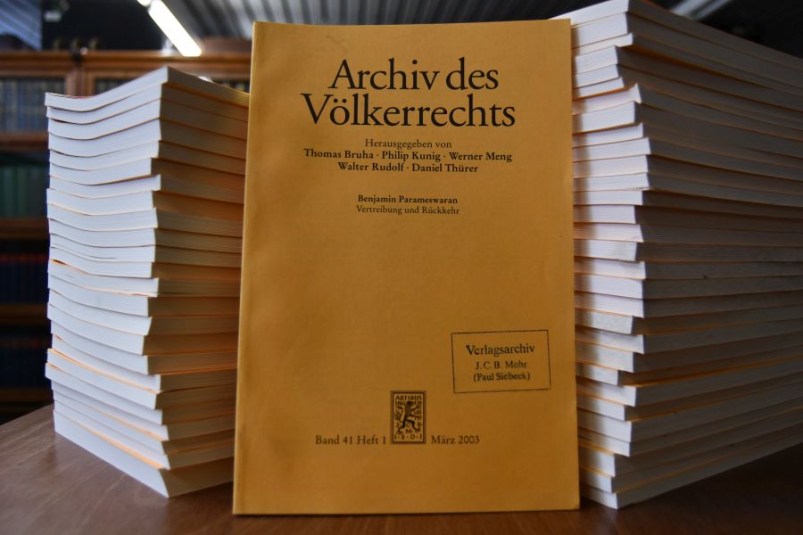 Archiv des Völkerrechts (AVR) Bd. 41 (2003) - Bd. 54 (2016) ohne Bd. 48 Heft 4 (S. 404-507)