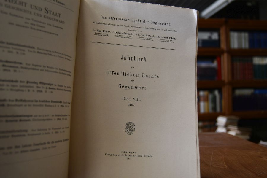Jahrbuch des öffentlichen Rechts der Gegenwart Band VIII.