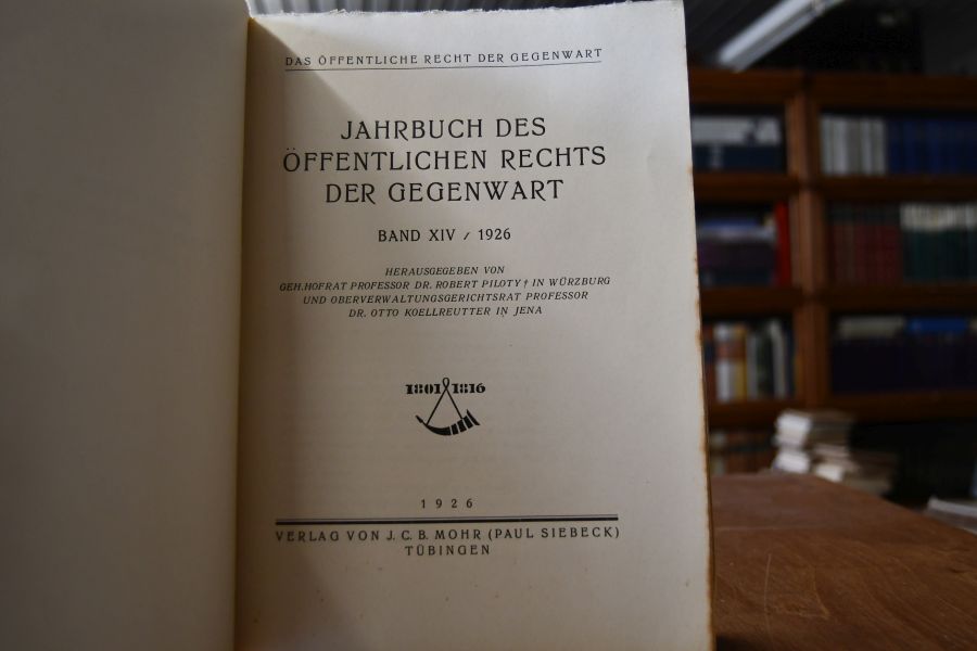 Jahrbuch des öffentlichen Rechts der Gegenwart Band XIV.