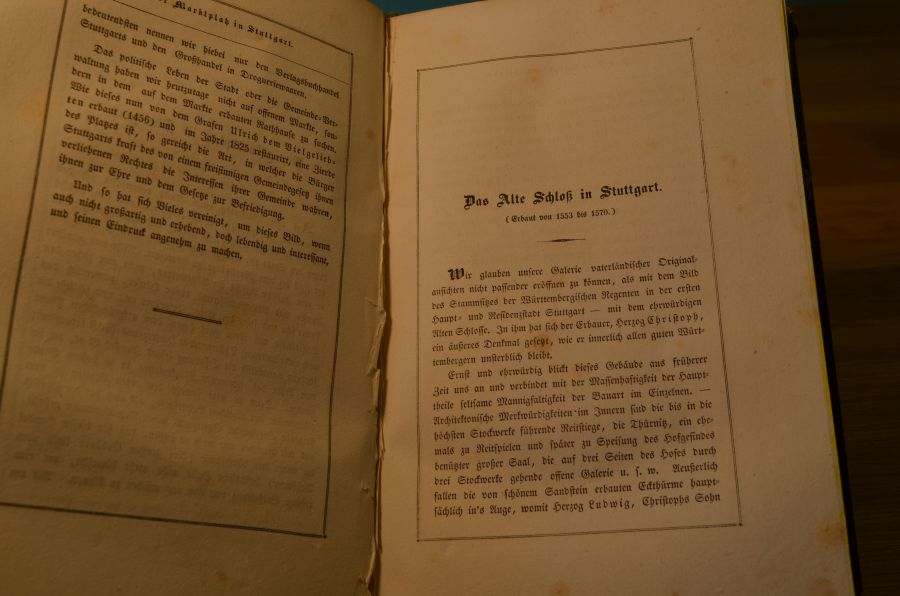 Das Königreich Württemberg nebst den von ihm eingeschlossenen Hohenzollern`schen Fürstenthümern in ihren Naturschönheiten, ihren merkwürdigsten Städten, Badeorten, Kirchen und sonstigen vorzüglichen Baudenkmalen für den Einheimischen und Fremden dargestellt.