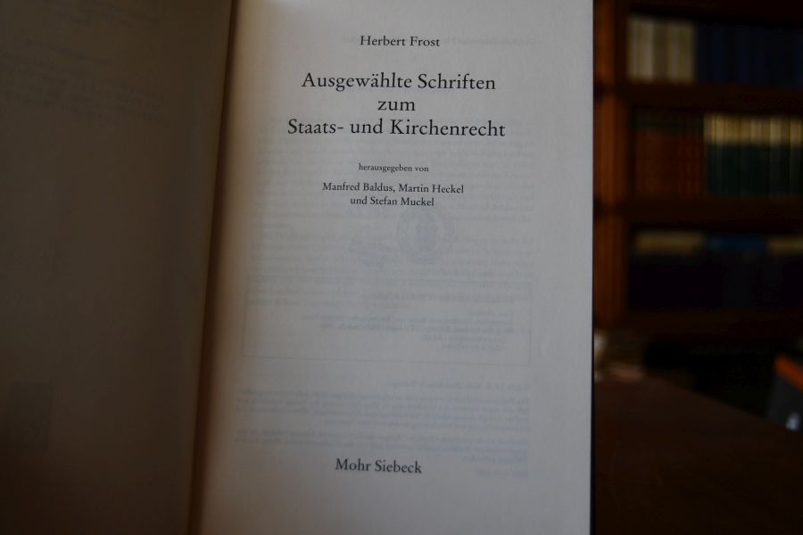 Ausgewählte Schriften zum Staats- und Kirchenrecht.
