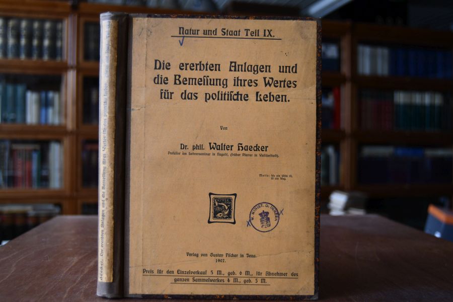 Die ererbten Anlagen und die Bemessung ihres Wertes für das politische Leben.