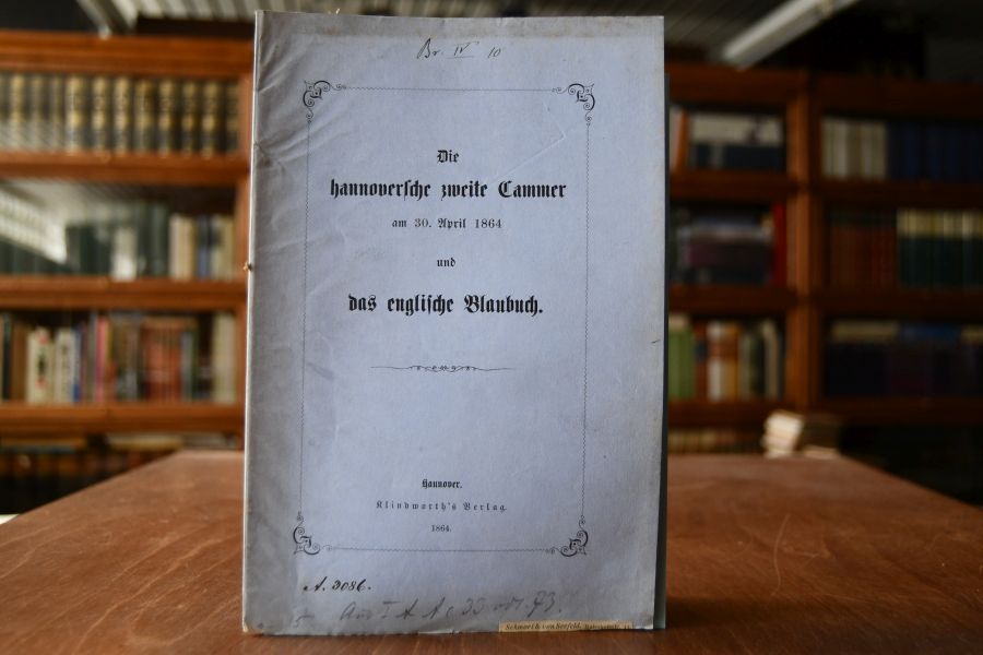 Die hannoversche zweite Cammer am 30. April 1864 und das englische Blaubuch.