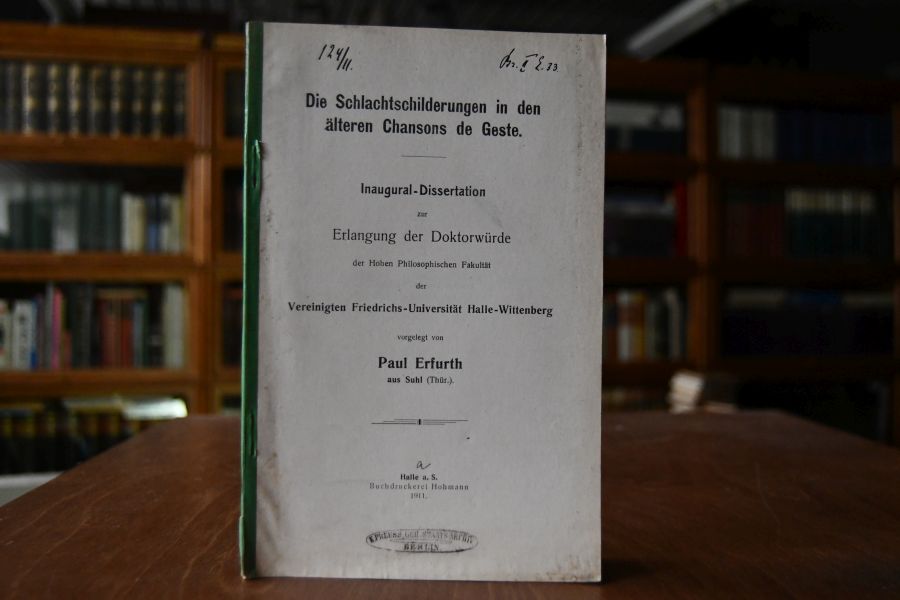 Die Schlachtenschilderungen in den älteren Chansons de Geste.