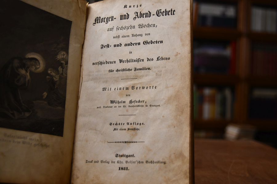 Kurze Morgen- und Abend-Gebete auf sechzehn Wochen, nebst einem Anhang von Fest- und anderen Gebeten in verschiedenen Verhältnissen des Lebens für christliche Familien. Mit einem Vorworte von Wilhelm Hofacker.