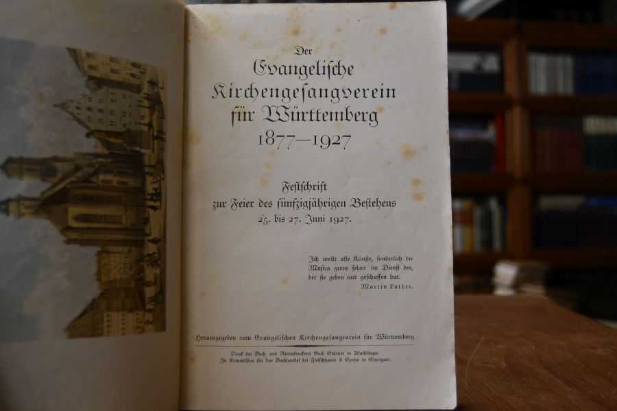 Der evangelische Kirchengesangverein für Württemberg 1877-1927.