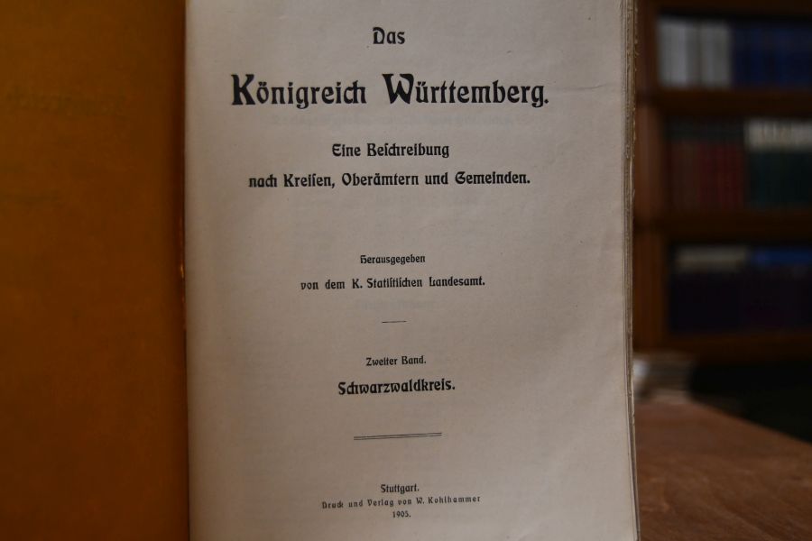 Das Königreich Württemberg. Eine Beschreibung nach Kreisen, Oberämtern und Gemeinden. Zweiter Band Schwarzwaldkreis (apart).