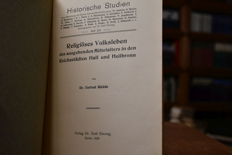 Religiöses Volksleben des ausgehenden Mittelalters in den Reichsstädten Hall und Heilbronn.