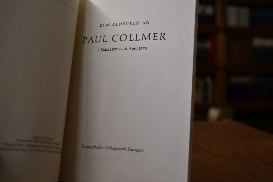 Zum Gedenken an Paul Collmer 2. März 1907 - 18. April 1979