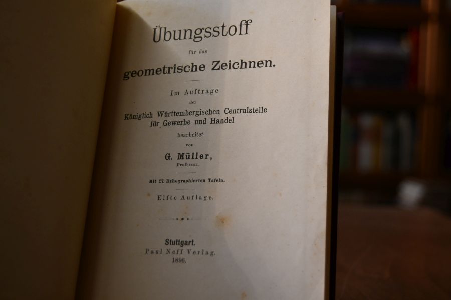 Übungsstoff für das geometrische Zeichnen.