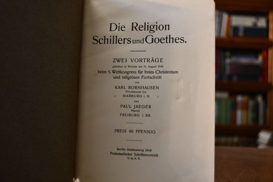 Die Religion Schillers und Goethes.
