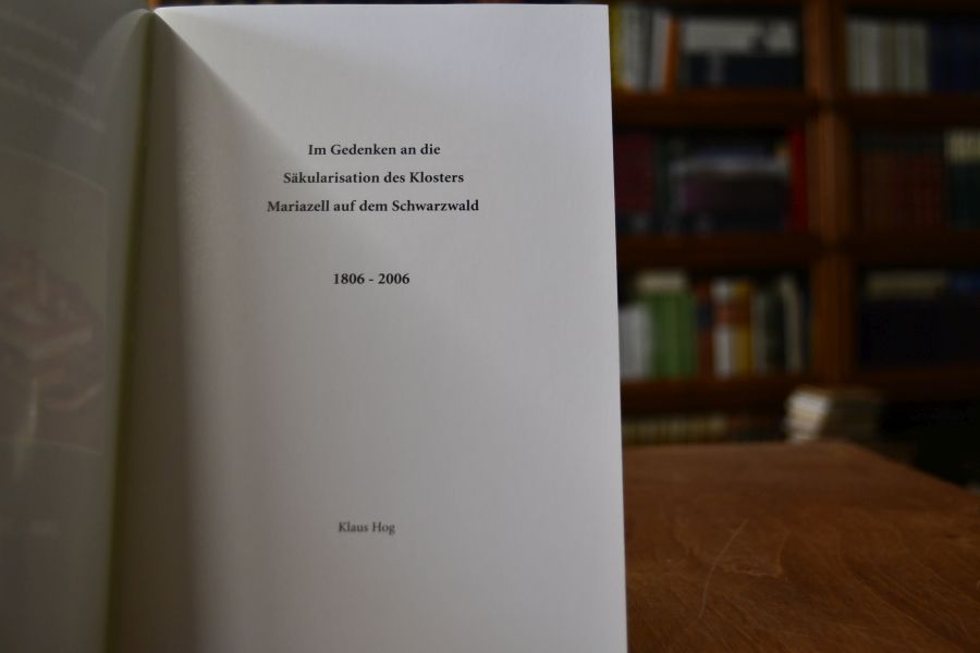 Im Gedenken an die Säkularisation desd Klosters Mariazell auf dem Schwarzwald.