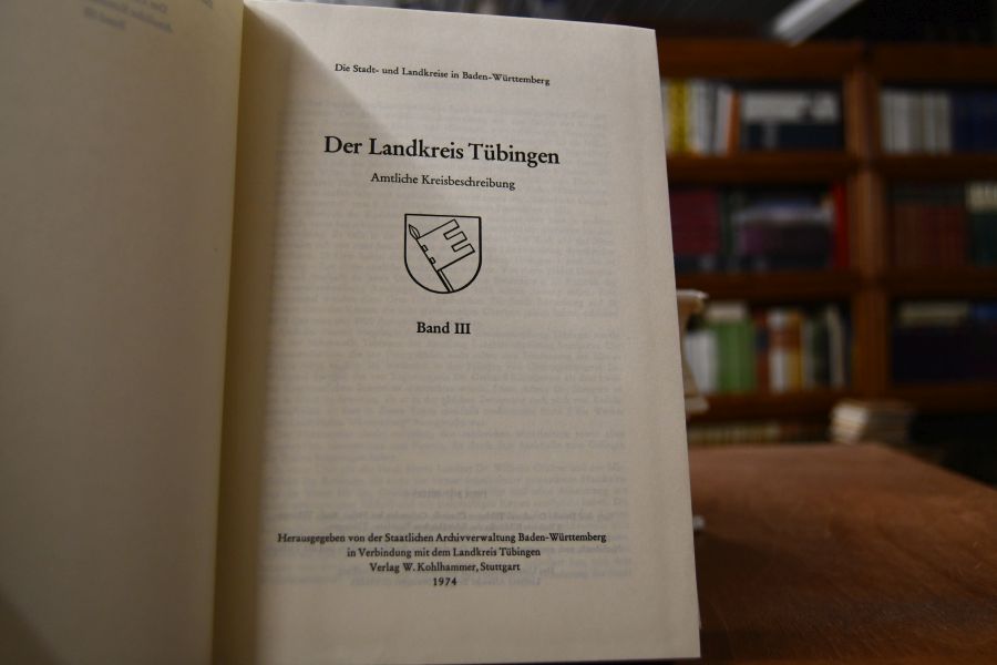 Der Landkreis Tübingen. Amtliche Kreisbeschreibung. 3 Bde. (komplett).