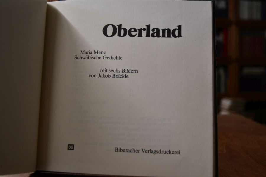 Oberland. Schwäbische Gedichte.