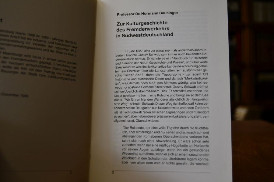 Zur Kulturgeschichte des Fremdenverkehrs in Südwestdeutschland.