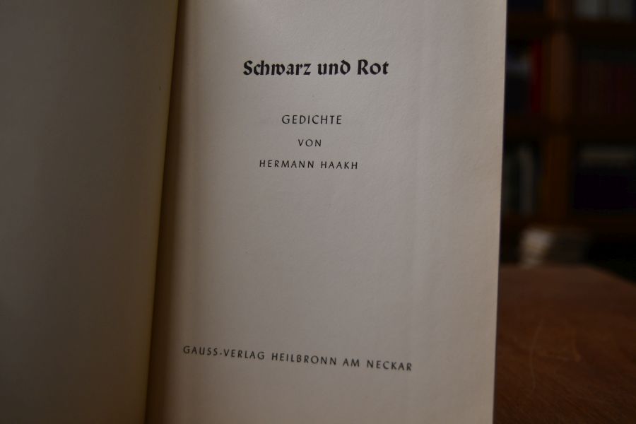 Schwarz und Rot. Gedichte.