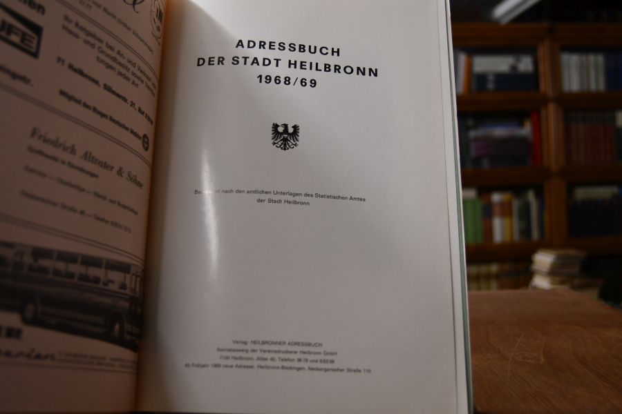Adressbuch der Stadt Heilbronn 1968/69.