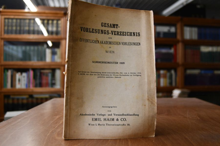 Gesamt-Vorlesungs-Verzeichnis der öffentlichen akademischen Vorlesungen in Wien. Sommersemester 1929.