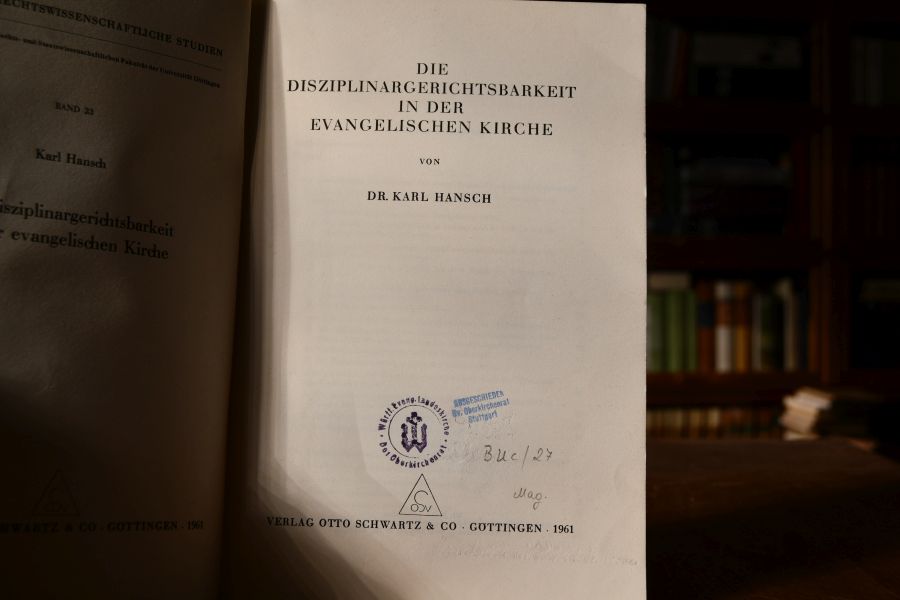 Die Disziplinargerichtsbarkeit in der evangelischen Kirche.