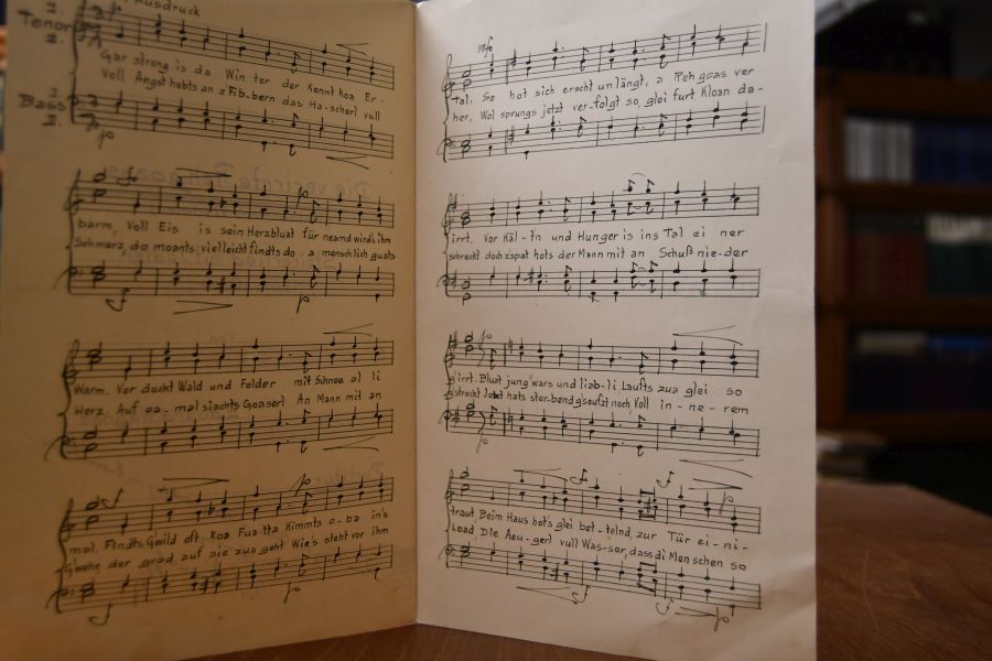 Die verirrte Rehgoass (Text von Hans Vischner). Steirerlied mit Jodler (Männerchor). Partitur.