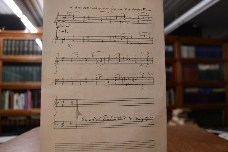 Die verirrte Rehgoass (Text von Hans Vischner). Steirerlied mit Jodler (Männerchor). Partitur.