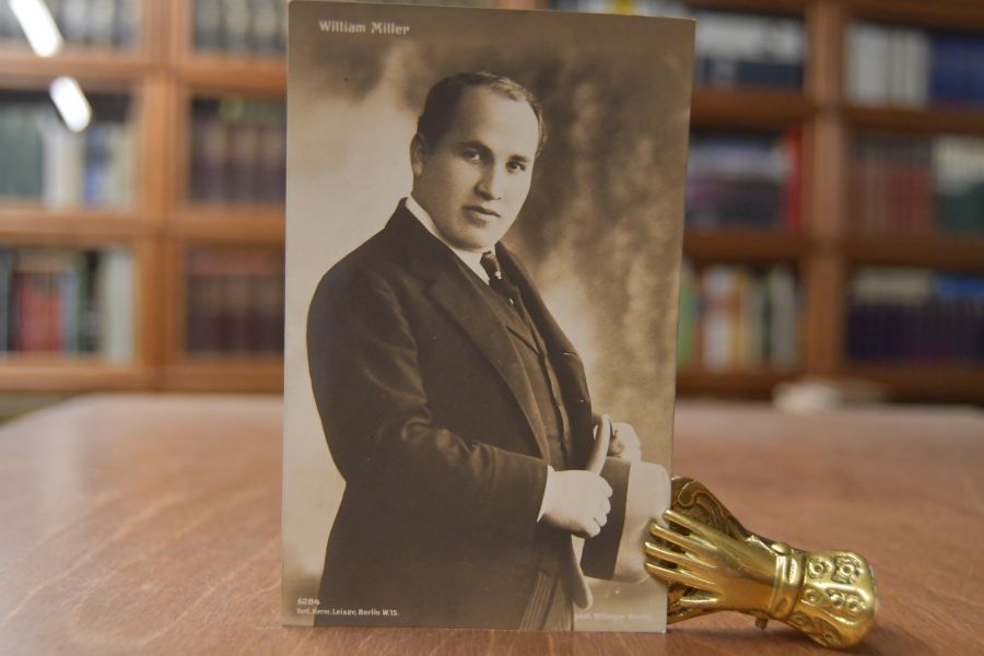 William Miller (Sänger) (1880–1925) Karte mit eigenhändiger Unterschrift.