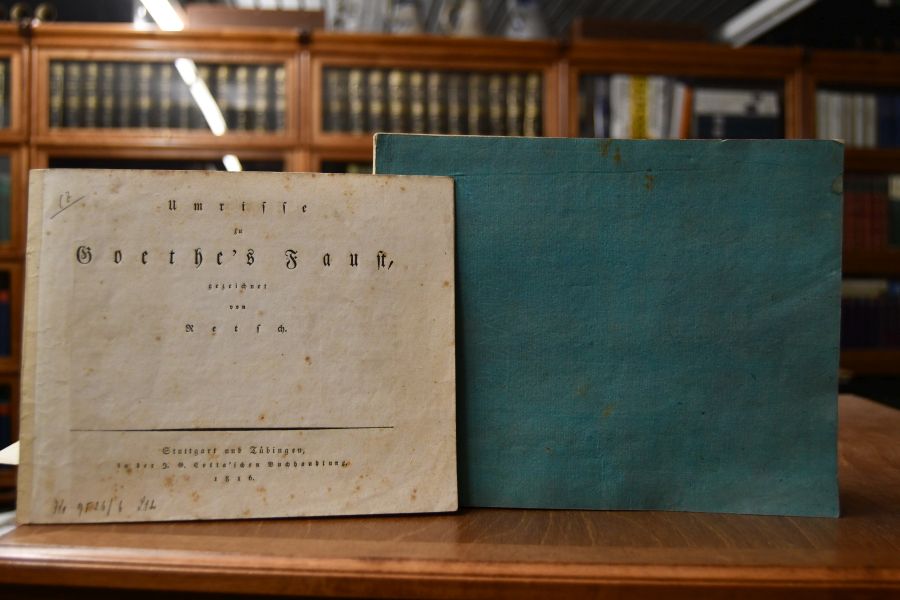 Umrisse zu Goethe`s Faust gezeichnet von Retsch (!).