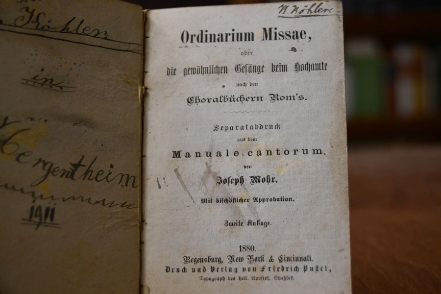 Ordinarium Missae, oder die gewöhnlichen Gesänge beim Hochamte nach den Choralbüchern Rom`s.