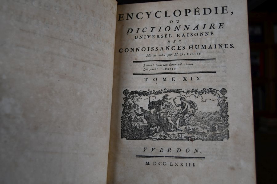 Encyclopedie, ou Dictionnaire Universel Raisonne des Connoissances Humaines Tome XIX.