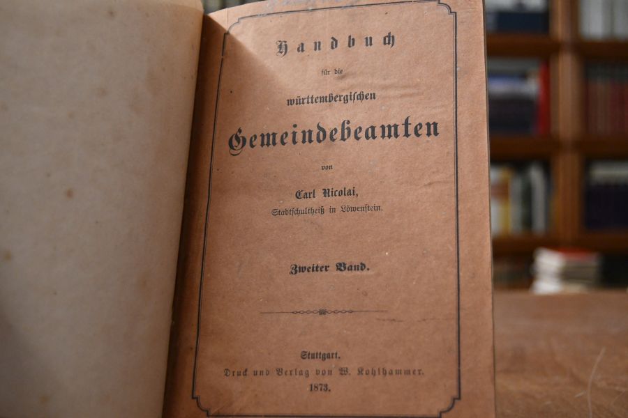 Handbuch für die württembergischen Gemeindebeamten. 2. Band (apart).