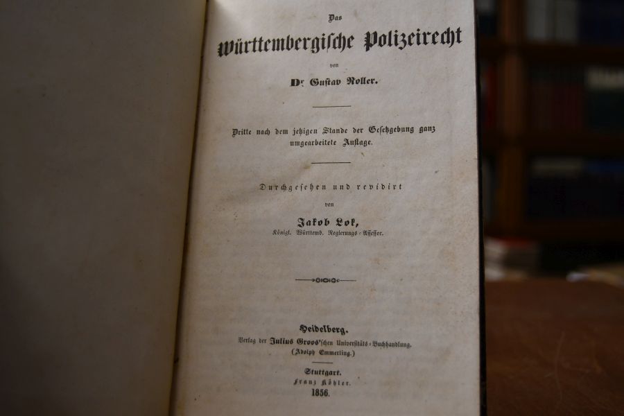Das württembergische Polizeirecht.