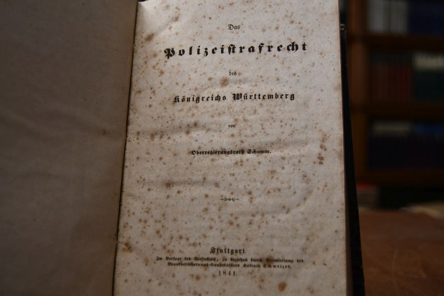 Das Polizeistrafrecht des Königreichs Württemberg.