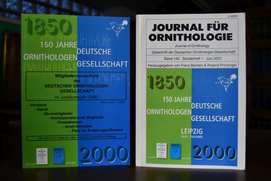 Journal für Ornithologie. Zeitschrift der Deutschen Ornithologen-Gesellschaft Band 142, Sonderheft 1. Beiliegend Mitgliederverzeichnis der Deutschen Ornithologen-Gesellschaft im Jubiläumsjahr 2000.
