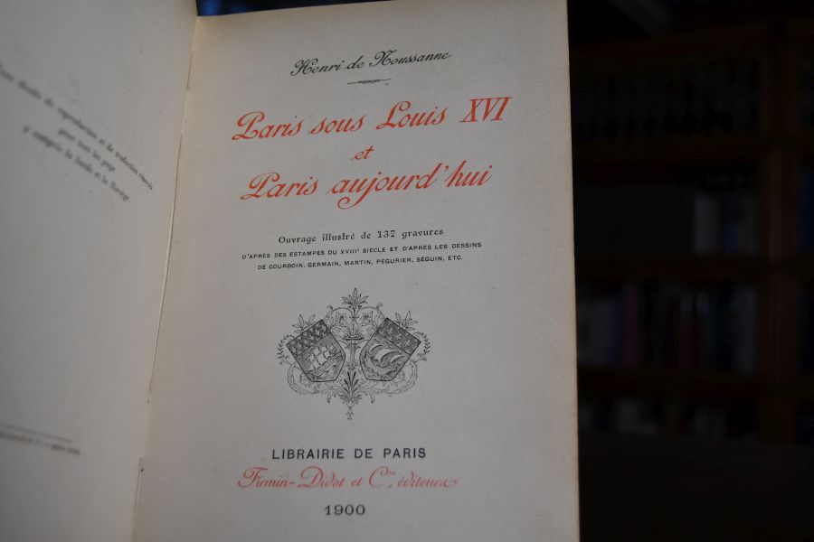 Paris sous Louis XVI et Paris aujourd` hui.